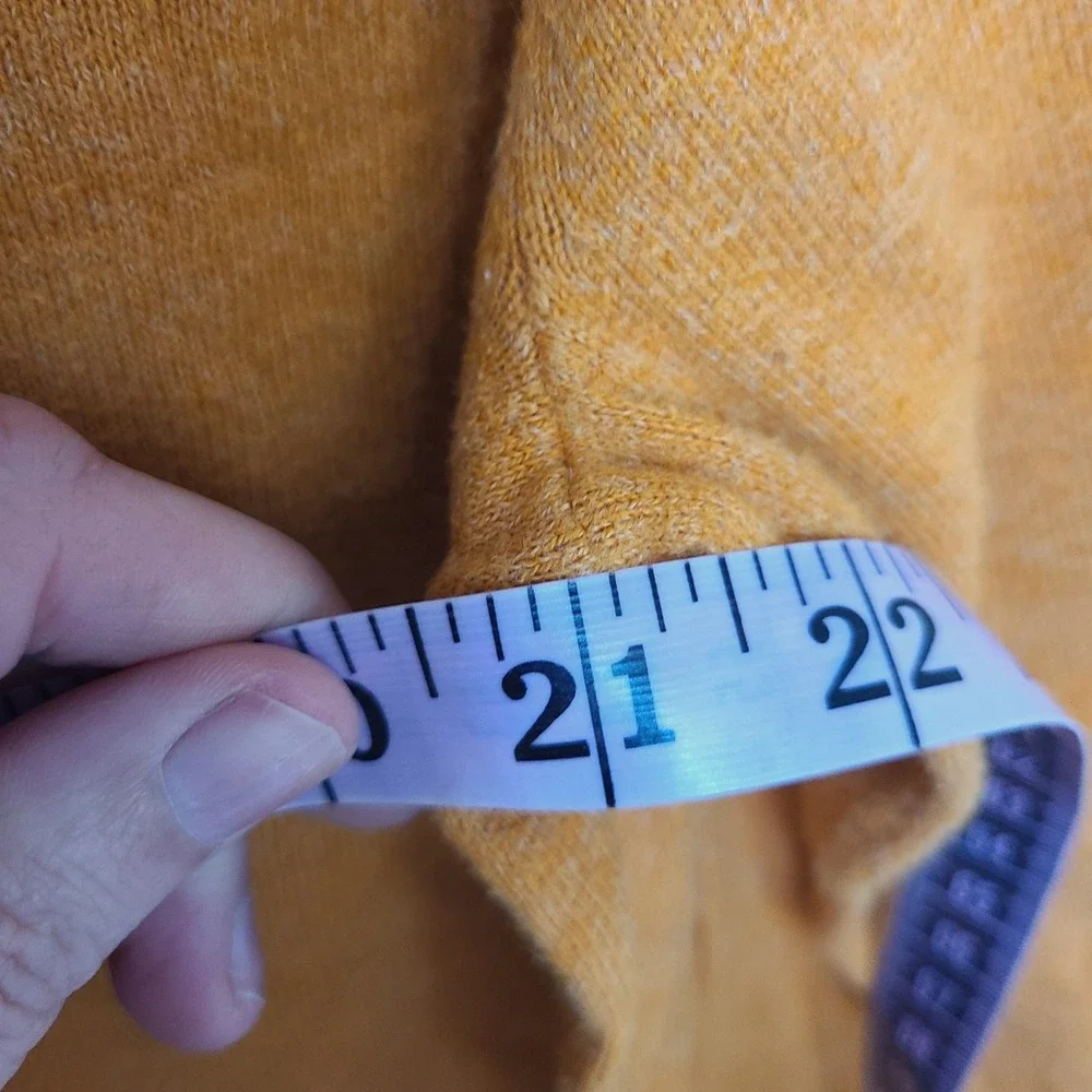 J.Crew Sz S Mustard Yellow 100% Cotton Crew Neck Sweater‎ Minimal Classic